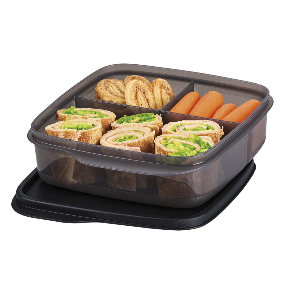 Pote Hermético para Marmita Tupperware Basic Line Com Divisórias Cosmos 550ml