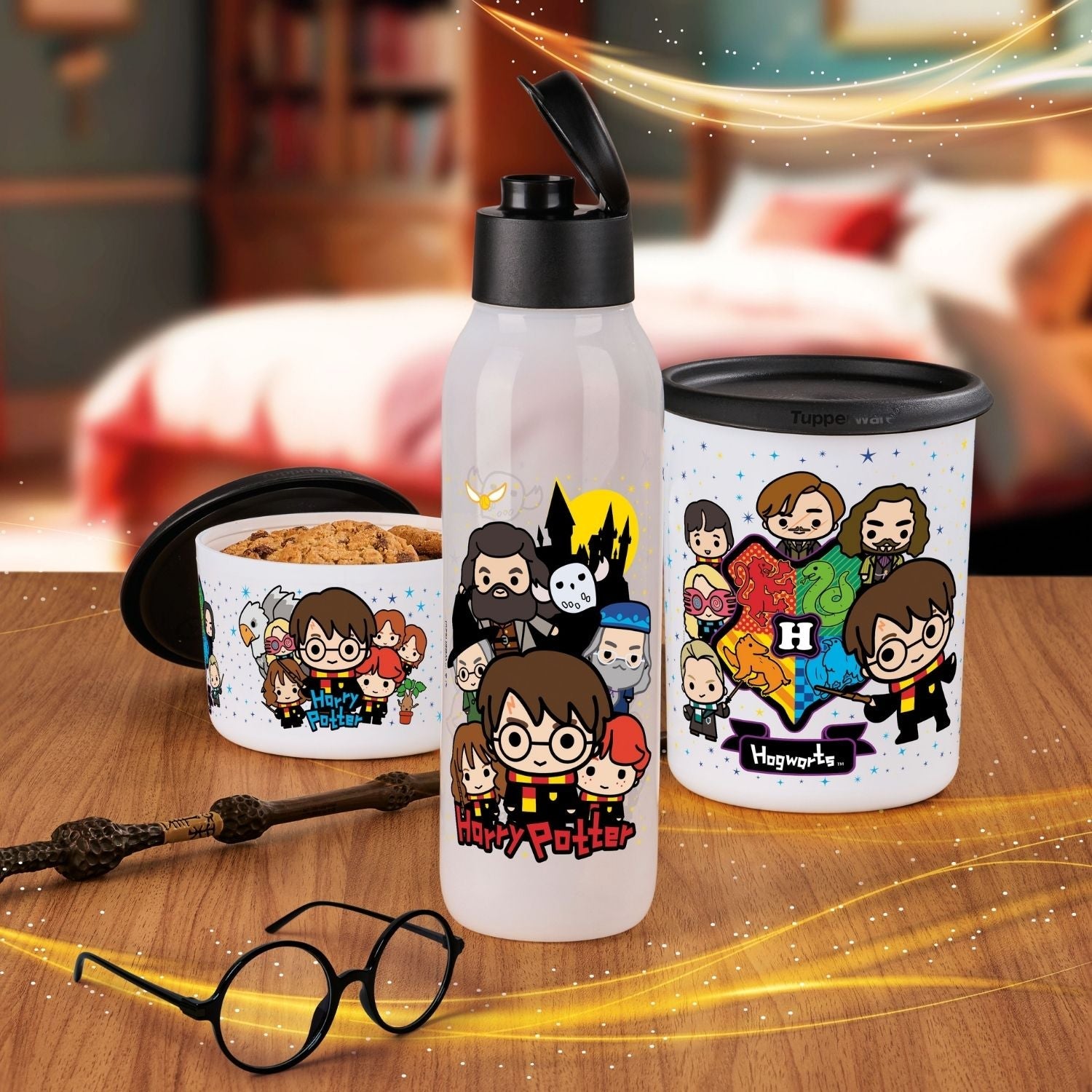 Pote Tupperware Instantânea Mágica Harry Potter 1,3L Colorido