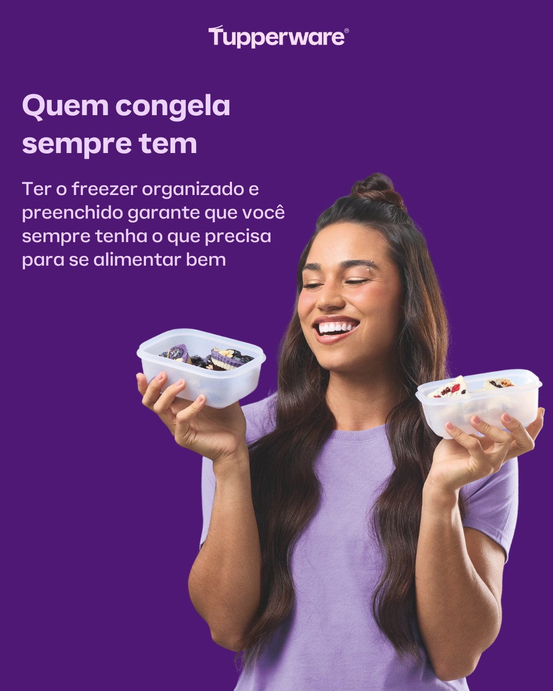 Pote Hermético para Congelamento Tupperware Freezer Line Verde Margarita 1,1L