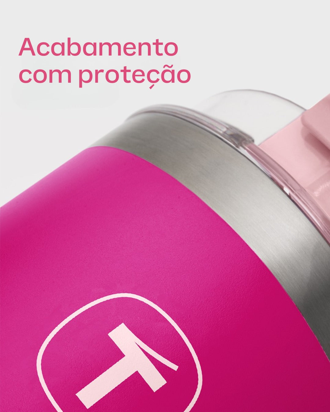 Copo Térmico Big T Com Canudo Tupperware 630ml Rosa