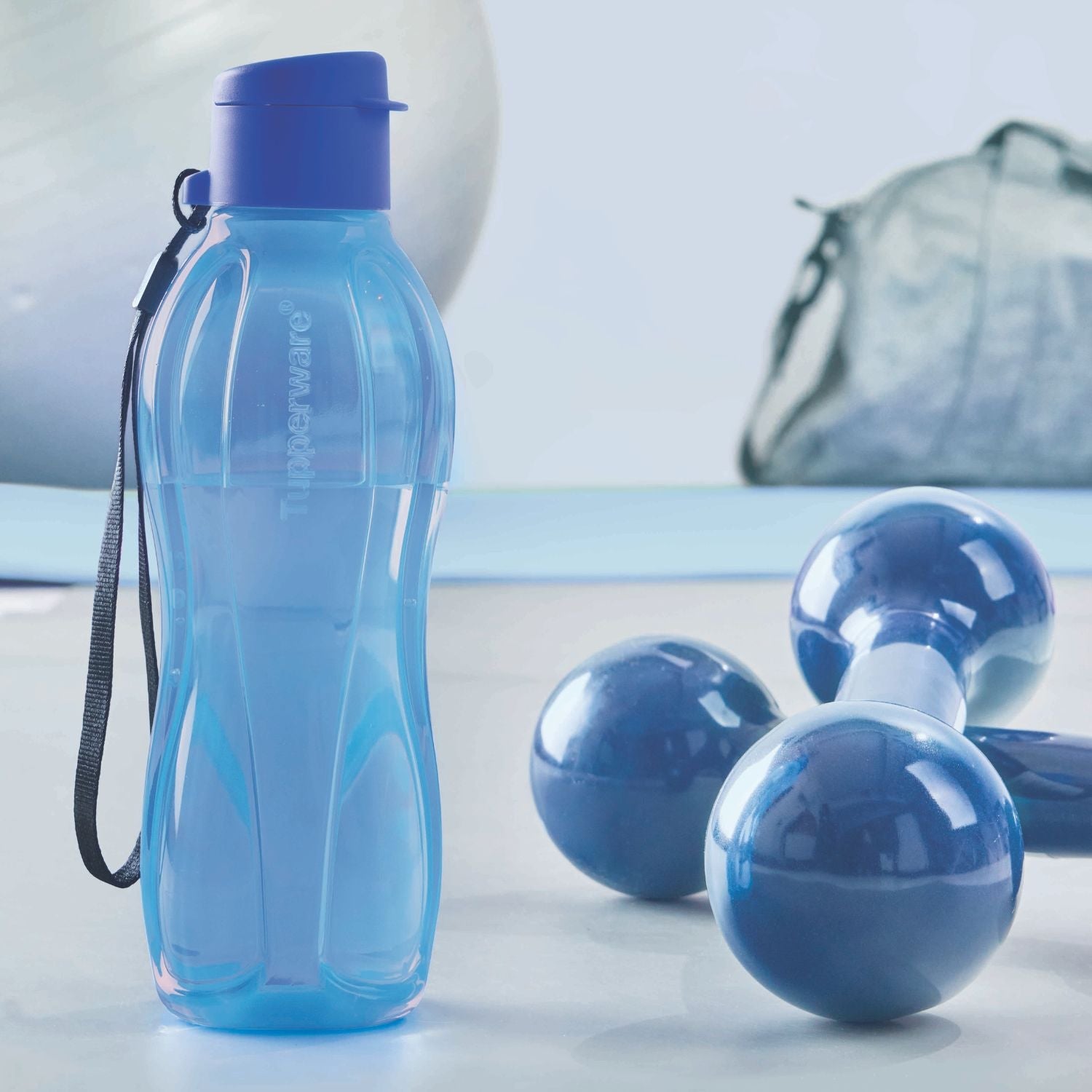 Garrafa de Água Tupperware Eco Tupper 500ml Azul Royal