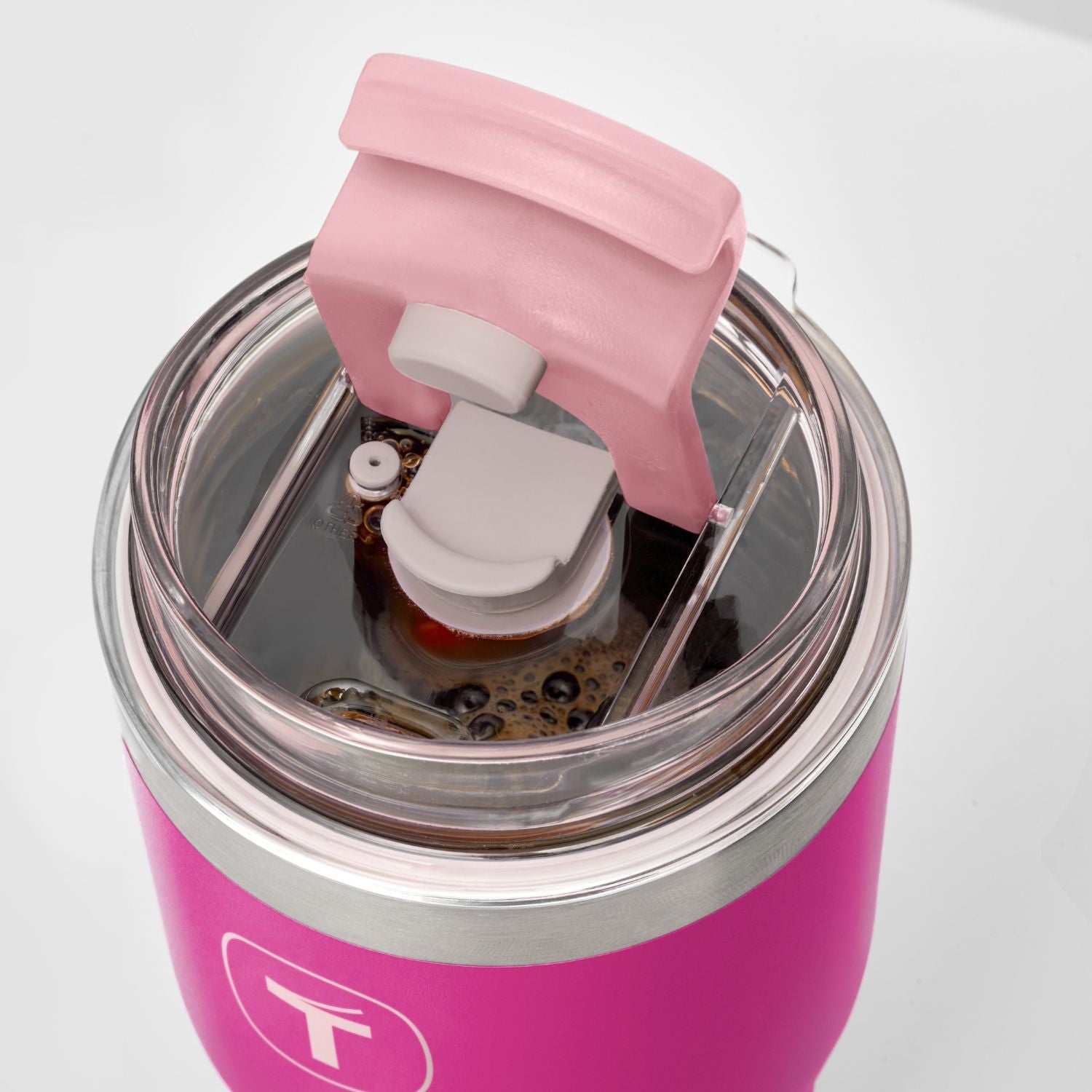 Copo Térmico Big T Com Canudo Tupperware 630ml Rosa