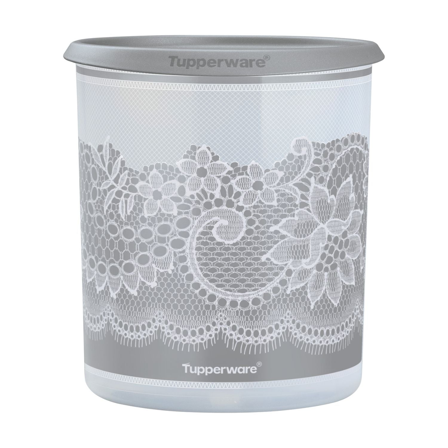 Pote Hermético Instantânea Mágica Brilho de Renda Tupperware 4,2L Prata